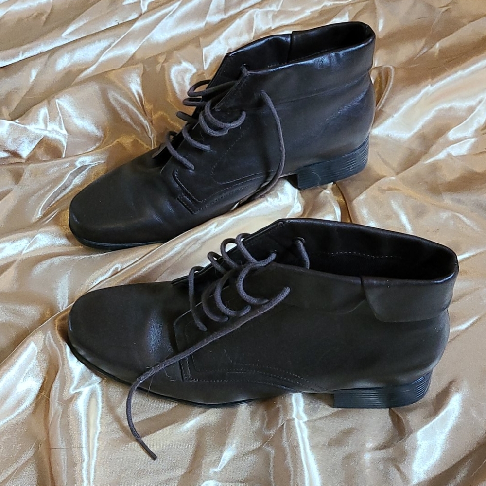 Brown leather shoes